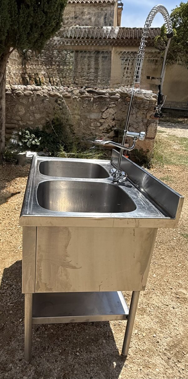 Plonge inox 2 bacs – Image 3