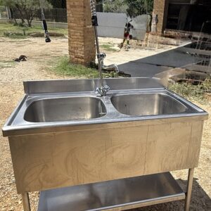 Plonge inox 2 bacs